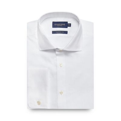 Big and tall white regular fit oxford shirt